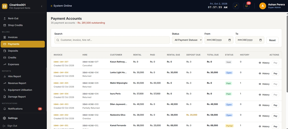 Payments