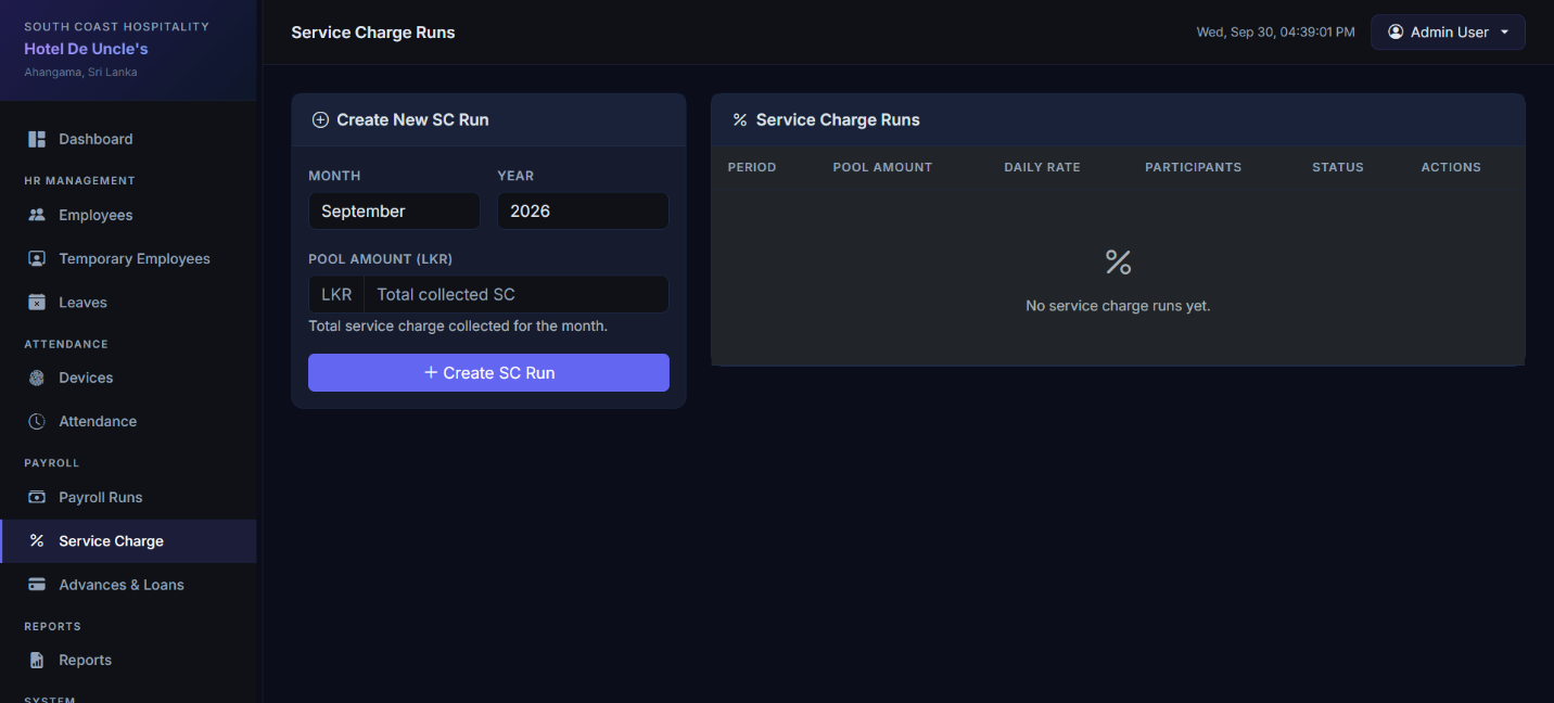 Service Charge Pooling and Run Calculation