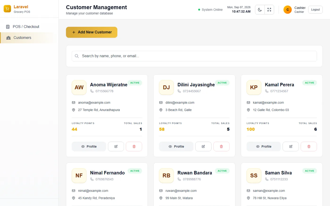 Customer CRM & Registration