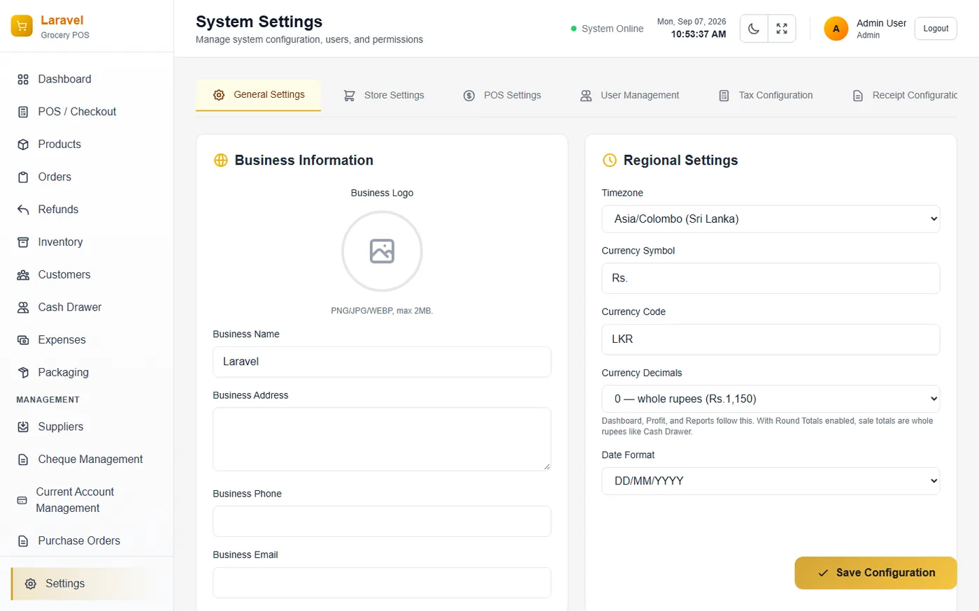 System Settings & Platform Summary
