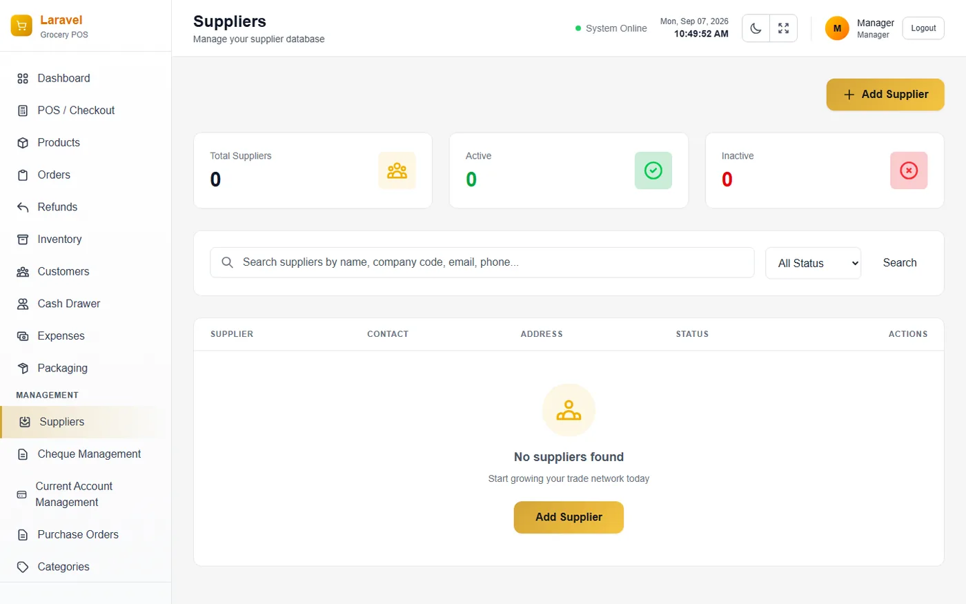 Supplier Network, PO Workflow & Goods Received Notes (GRN)