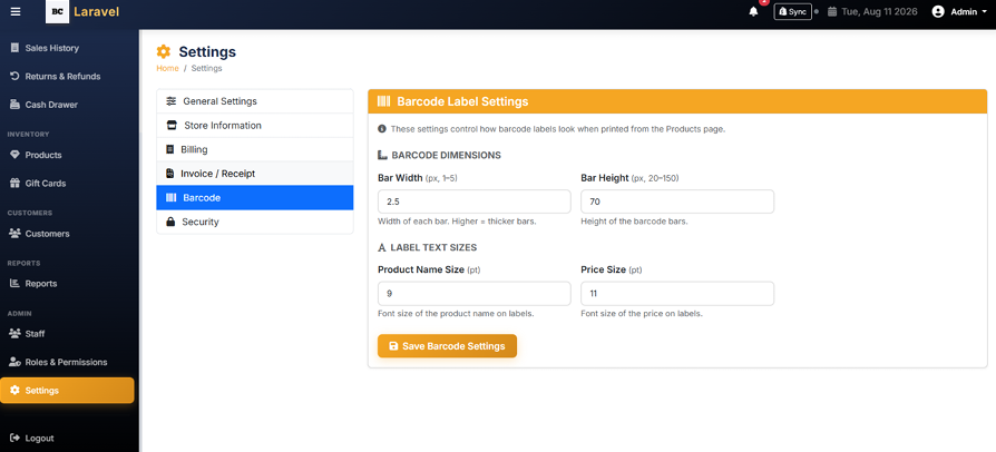 System Settings