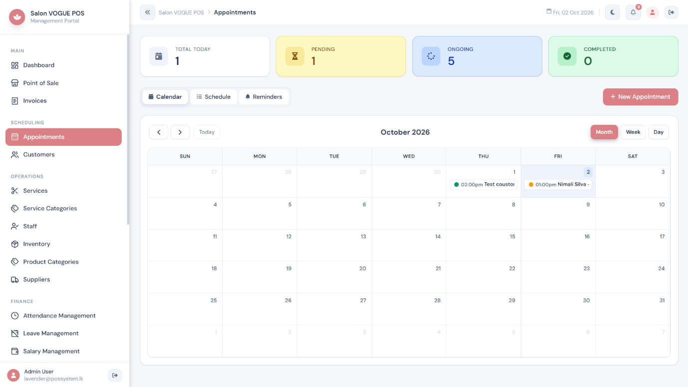 Smart Appointment Scheduling Workspace