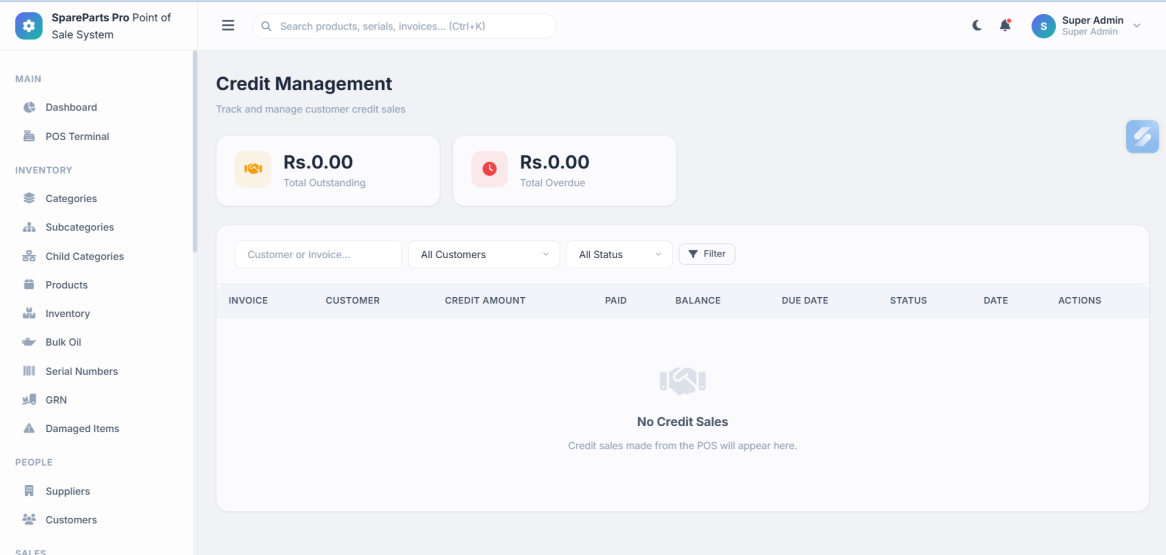 Customer Credit Management & Payment Progress