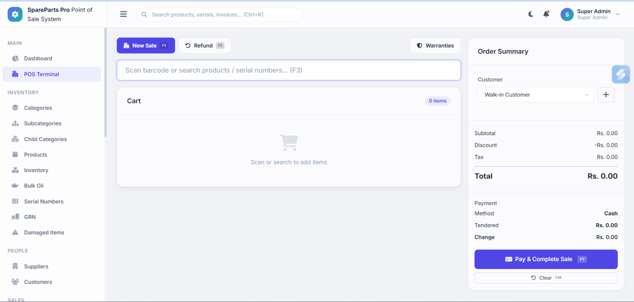 High-Speed POS Counter Billing Terminal